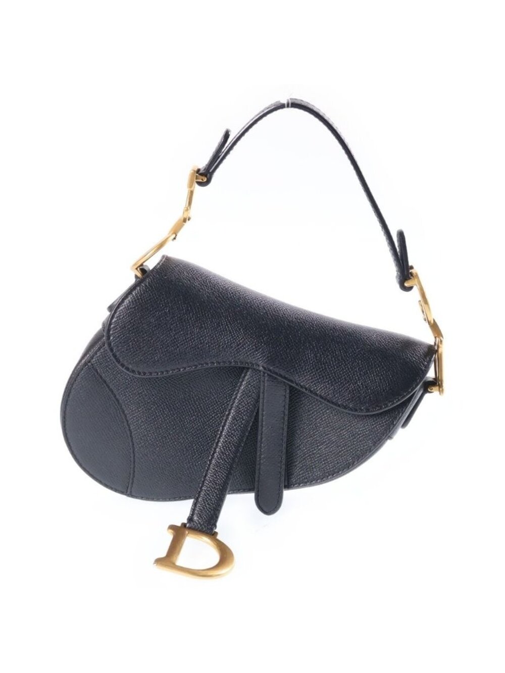 Dior Saddle Bag Mini Black Leather Gold